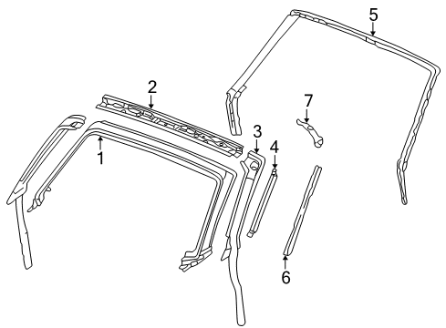 2006 Audi TT Windshield Header & Components