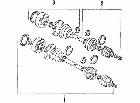 1988 Audi 80 Rear Axle, Suspension Components Diagram 2