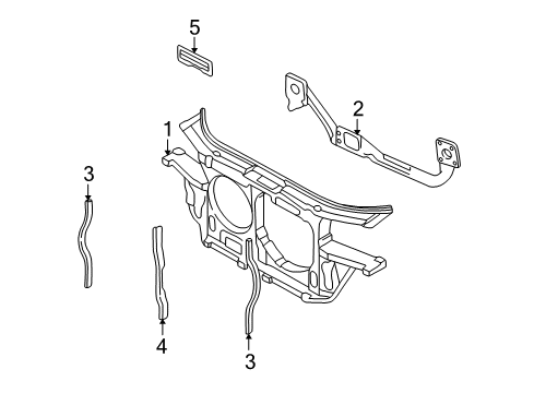 2001 Audi A6 Quattro Radiator Support