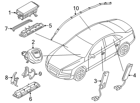 2015 Audi S8 Air Bag Components