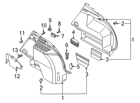 2020 Audi Q3 Interior Trim - Rear Body Diagram 2