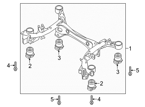 2017 Audi A4 Quattro Suspension Mounting - Rear Diagram 2