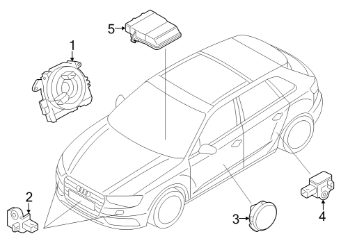 2023 Audi RS3 Air Bag Components