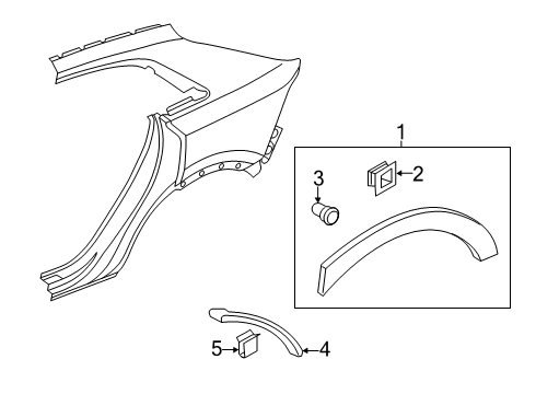 2023 Audi RS Q8 Exterior Trim - Quarter Panel