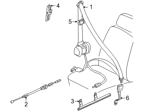 1996 Audi A4 Front Seat Belts