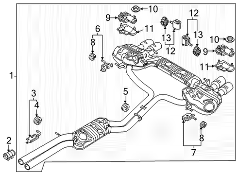 2022 Audi S7 Sportback Exhaust Components Diagram 2