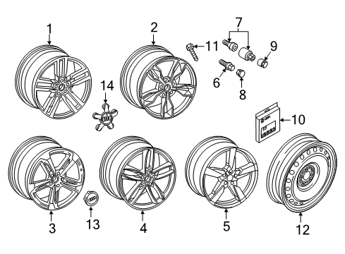 2019 Audi TT Quattro Wheels Diagram 2