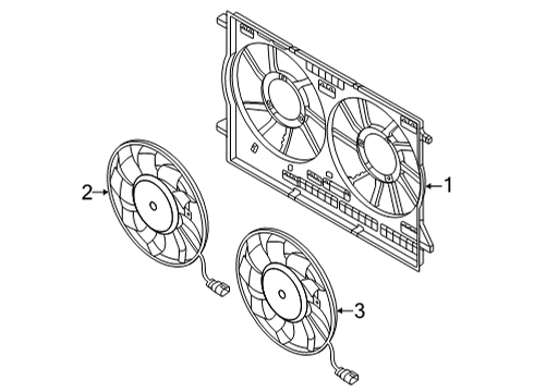 2022 Audi SQ8 Cooling System, Radiator, Water Pump, Cooling Fan Diagram 1