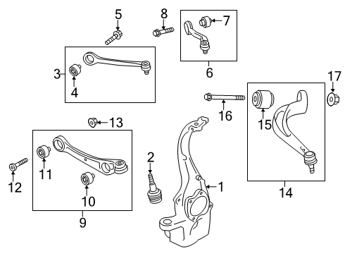 2022 Audi S6 Front Suspension Components, Lower Control Arm, Upper Control Arm, Ride Control, Stabilizer Bar