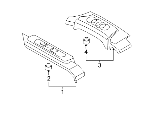 2005 Audi S4 Engine Appearance Cover