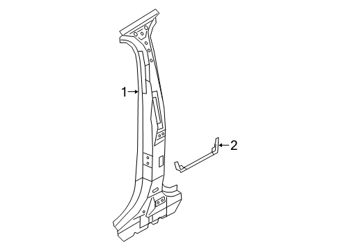 2020 Audi A8 Quattro Center Pillar