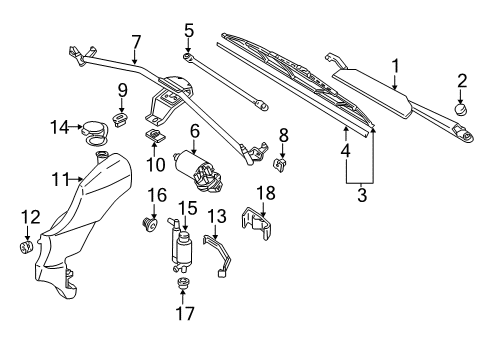 1994 Audi 90 Quattro Wiper & Washer Components