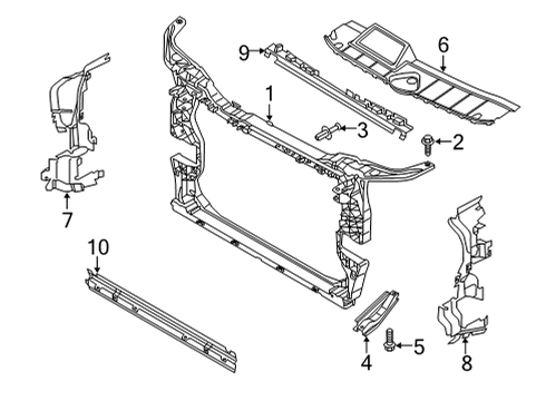 2022 Audi Q5 Radiator Support