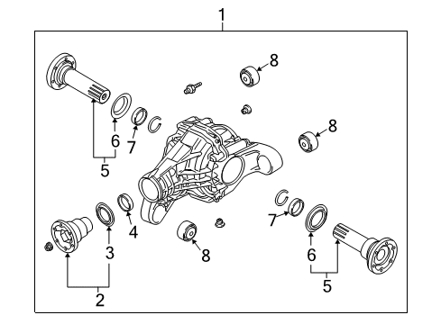 2009 Audi Q7 Axle & Differential - Rear