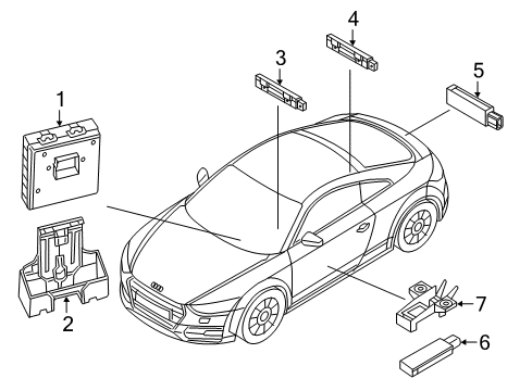 2018 Audi TT RS Quattro Keyless Entry Components