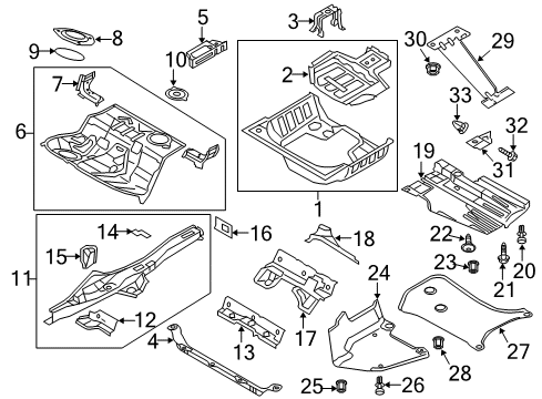 2010 Audi A4 Quattro Rear Body - Floor & Rails