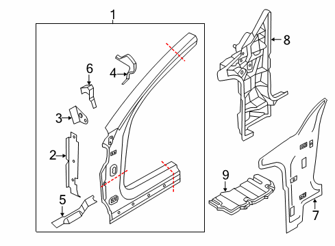 2015 Audi S8 Hinge Pillar