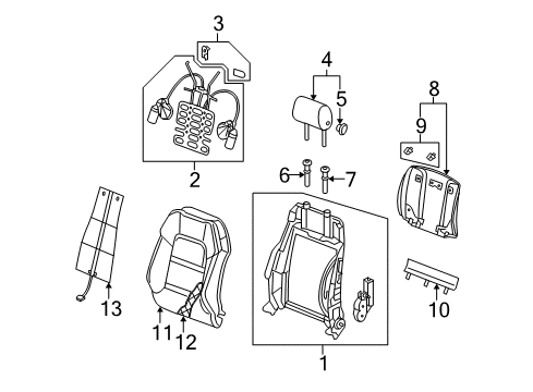 2006 Audi A6 Quattro Front Seat Components