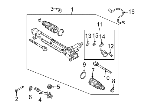 2011 Audi A5 Steering Column & Wheel, Steering Gear & Linkage Diagram 3