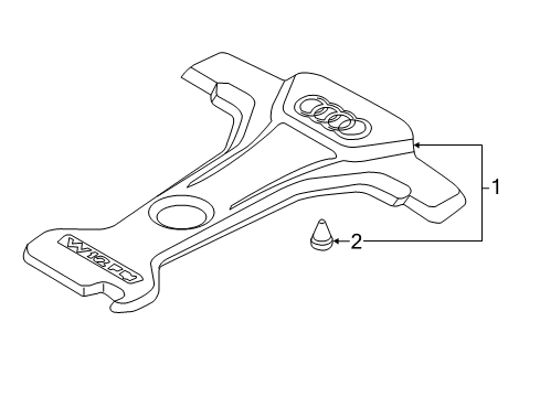 2013 Audi A8 Quattro Engine Appearance Cover