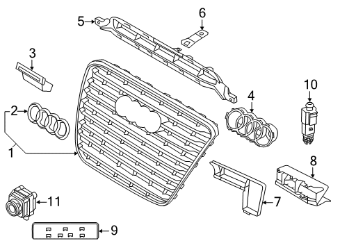 2013 Audi A8 Quattro Grille & Components