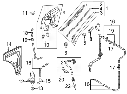 2023 Audi Q7 Rear Wiper Components