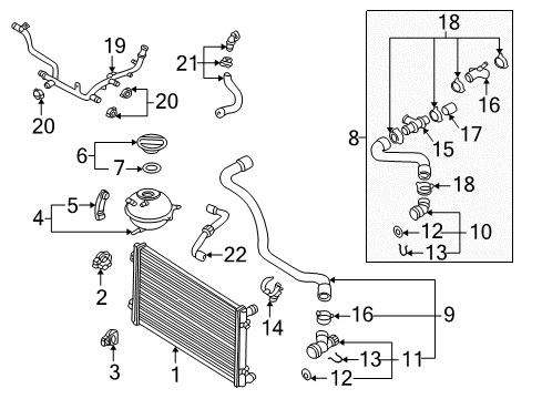 2006 Audi TT Radiator & Components