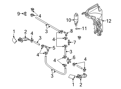 2006 Audi A6 Quattro Washer Components