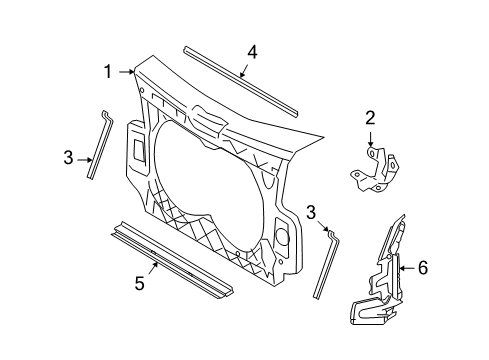 2011 Audi S6 Radiator Support