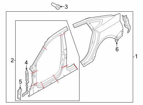 2022 Audi RS5 Sportback Aperture Panel, Uniside