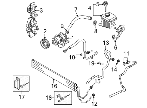 2009 Audi Q7 P/S Pump & Hoses, Steering Gear & Linkage Diagram 3