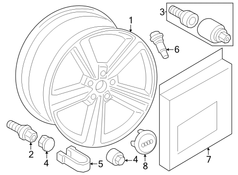 2024 Audi Q8 e-tron Sportback Wheels Diagram 2