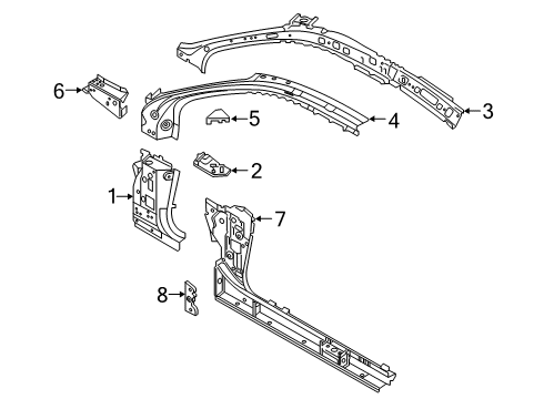 2022 Audi S6 Hinge Pillar