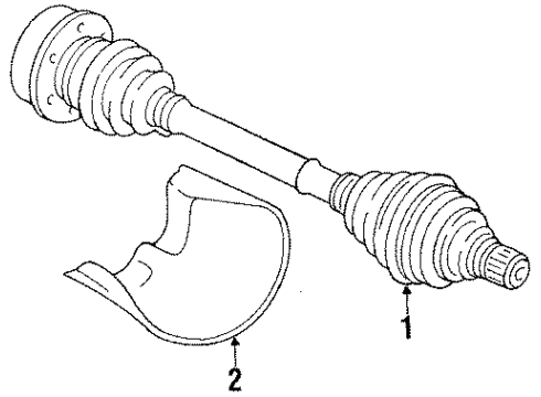 1992 Audi V8 Quattro Axle Shaft - Front