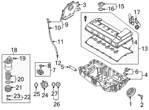 2010 Audi Q7 Engine Parts & Mounts, Timing, Lubrication System Diagram 1