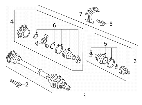 2020 Audi S5 Sportback Drive Axles - Front