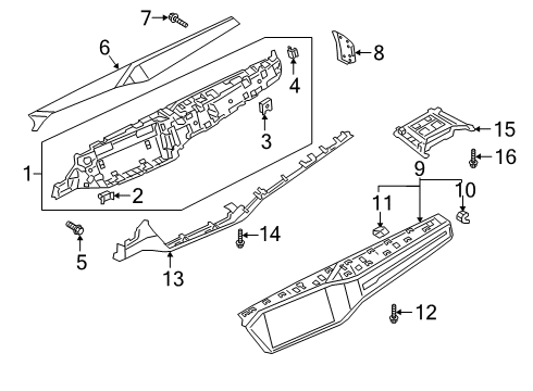 2023 Audi A7 Sportback Lower Instrument Panel