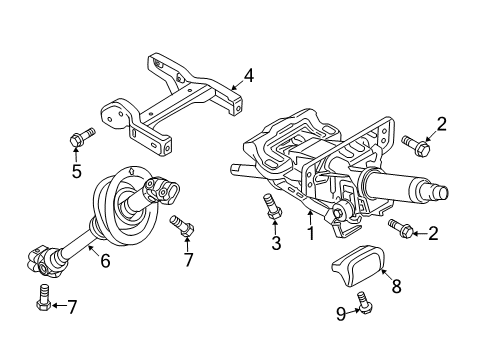 2008 Audi S5 Steering Column & Wheel, Steering Gear & Linkage