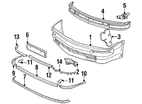 1992 Audi V8 Quattro Front Bumper