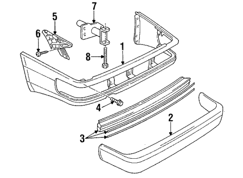 1994 Audi 90 Quattro Rear Bumper