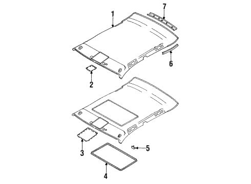 1995 Audi S6 Interior Trim - Roof