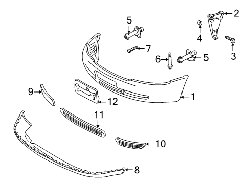 1996 Audi A4 Front Bumper