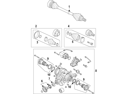 2022 Audi S7 Sportback Rear Axle, Axle Shafts & Joints, Differential, Propeller Shaft