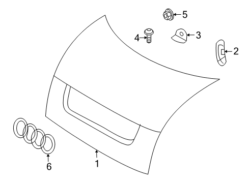 2012 Audi R8 Exterior Trim - Engine Lid