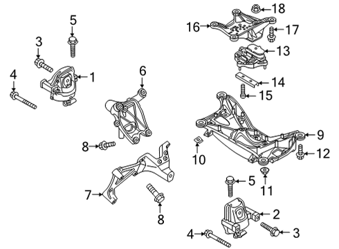 2022 Audi S7 Sportback Engine & Trans Mounting