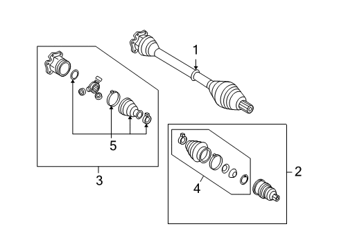 2010 Audi A3 Drive Axles - Front Diagram 1