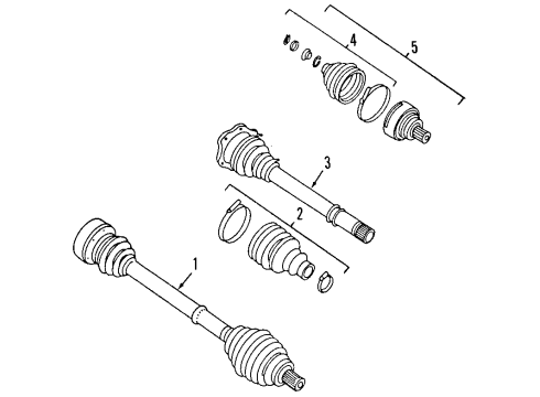 1999 Audi A8 Quattro Front Axle Shafts & Joints, Drive Axles