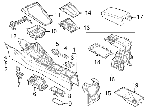 2024 Audi S3 Console Diagram 1