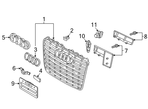 2018 Audi A8 Quattro Grille & Components