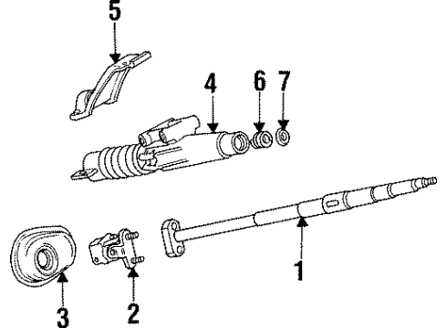 1994 Audi Cabriolet Steering Column Assembly